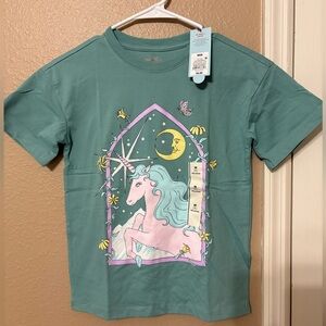 Cat & Jack Unicorn Graphic Girls T-Shirt, Size Medium (8)